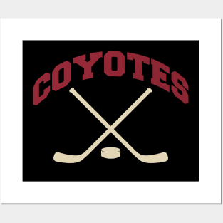 Coyotes Hockey Small Logo Posters and Art